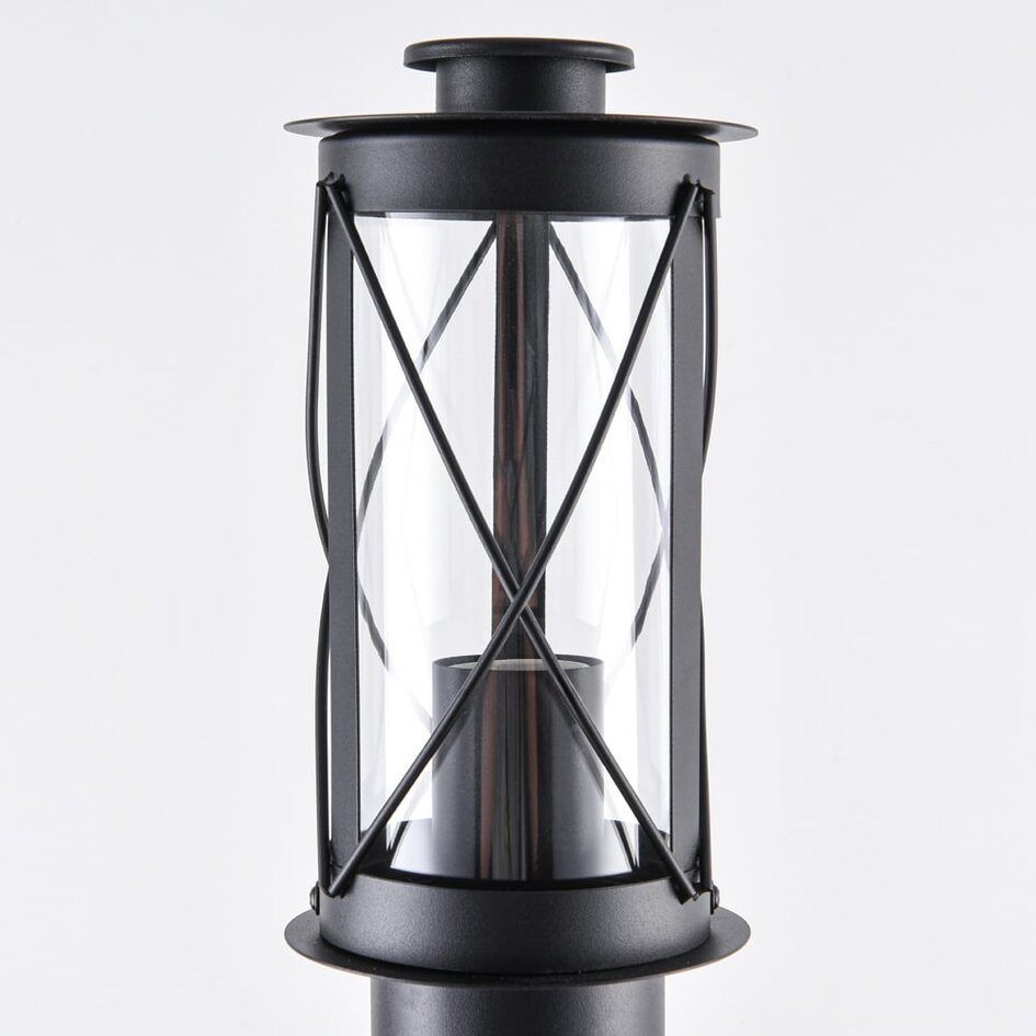 Landelijke RVS buitenlamp Lucia - 80 cm zwart