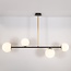 4-lichts hanglamp Davy - melkwit glas