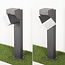 Lampe d'extérieur sur pied Elpida à spot inclinable anthracite, LED intégrée