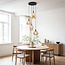Design hanglamp Nilo – 4-lichts amber glas met bolling