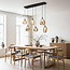 Hanglamp Nilo – 6-lichts amber glas met bolling
