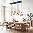 Hanglamp Nilo – 7-lichts amber glas met bolling