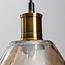 Lampe suspendue Nilo - 7-lumières en verre ambré et détail convexe