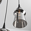 Hanglamp Cael zwart met rookglas in diverse vormen – 8-lichts