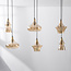 Industriële hanglamp Calypso 6-lichts met amber glas