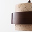 Natuurlijke hanglamp Travé van travertin (natuursteen) en hout