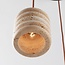 3-lichts cilinder hanglamp Alva van travertin (natuursteen)