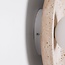 Elegante wandlamp Arto van travertin (natuursteen) en melkwit glas