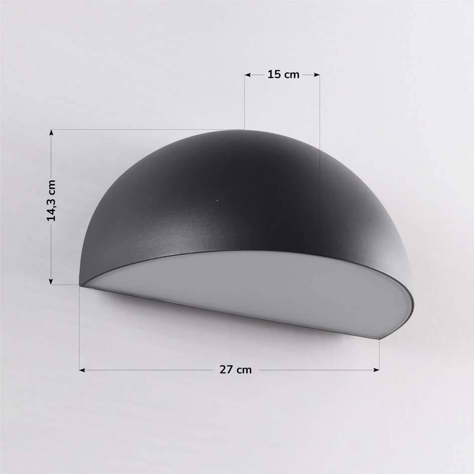 Lampe d'extérieur à 2 lumières Azzo - noir