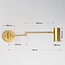 Gouden wandlamp Revah
