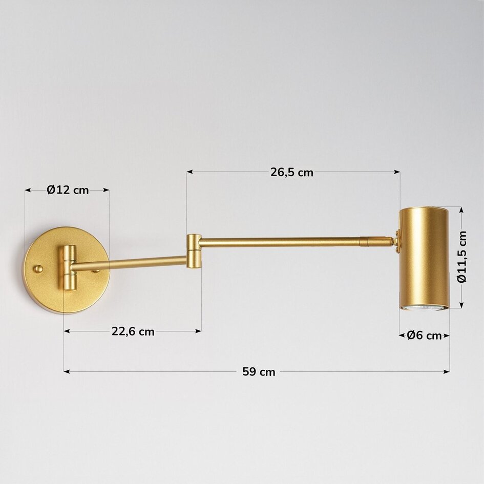 Gouden wandlamp Revah