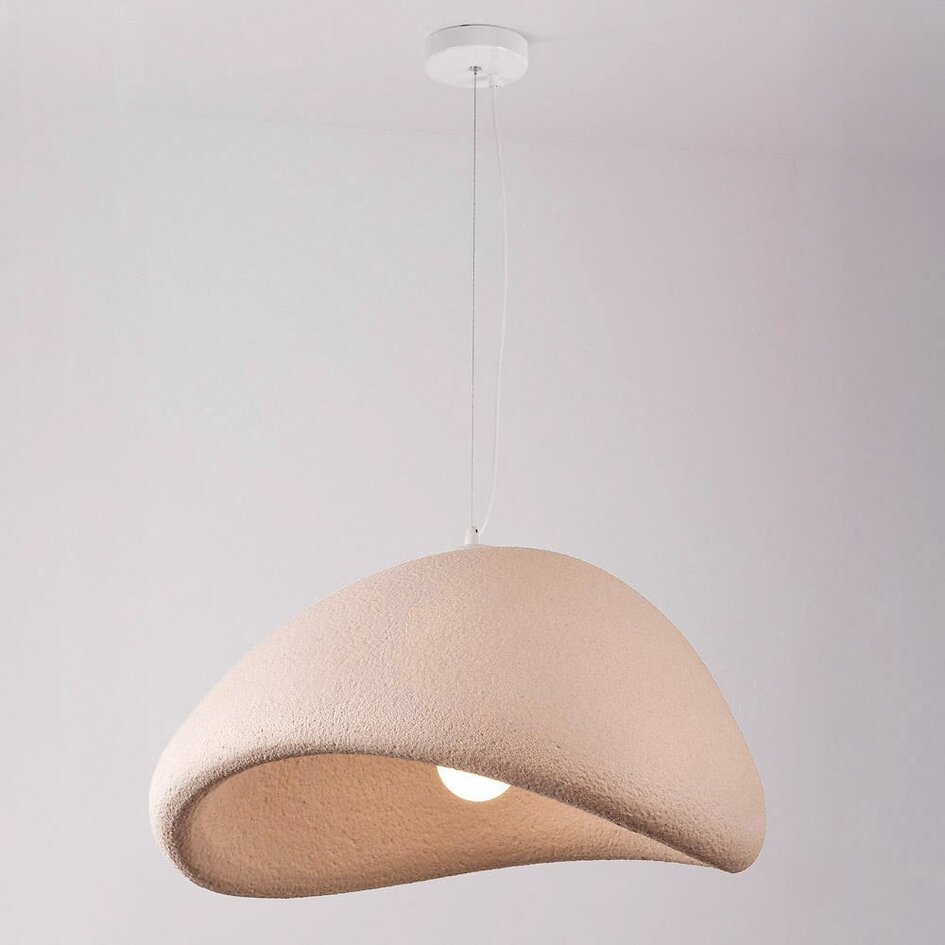 Lampe suspendue Wabi Sabi Yume 60 x 50 cm - motif de pierre rose poussiéreux
