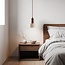 Suspension luxueuse Muro en travertin (pierre naturelle) et bois