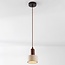 Suspension luxueuse Muro en travertin (pierre naturelle) et bois