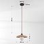 Japandi hanglamp Sasso van travertin (natuursteen) en hout