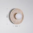 Elegante wandlamp Arto van travertin (natuursteen) en melkwit glas