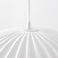 Geribbelde hanglamp Olea met matte krijtlook (Gesso afwerking)