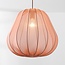 Lampe suspendue Japandi Brunel avec abat-jour en tissu brun chaud