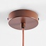 Japandi hanglamp Brunel met warmbruine stoffen kap