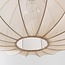 Japandi hanglamp Ecruva – ronde kap van lichtbeige stof Ø50 cm