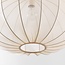 Suspension Japandi Fayra - abat-jour rond en tissu beige clair Ø60 cm
