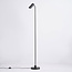 Lampadaire moderne Warren, noir mat et doré