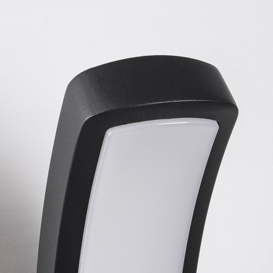 Applique murale extérieure moderne Jette - noire avec LED intégrée