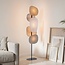 Lampadaire Velore avec abat-jour en lin naturel dans des tons doux et clairs