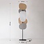 Lampadaire Velore avec abat-jour en lin naturel dans des tons doux et clairs