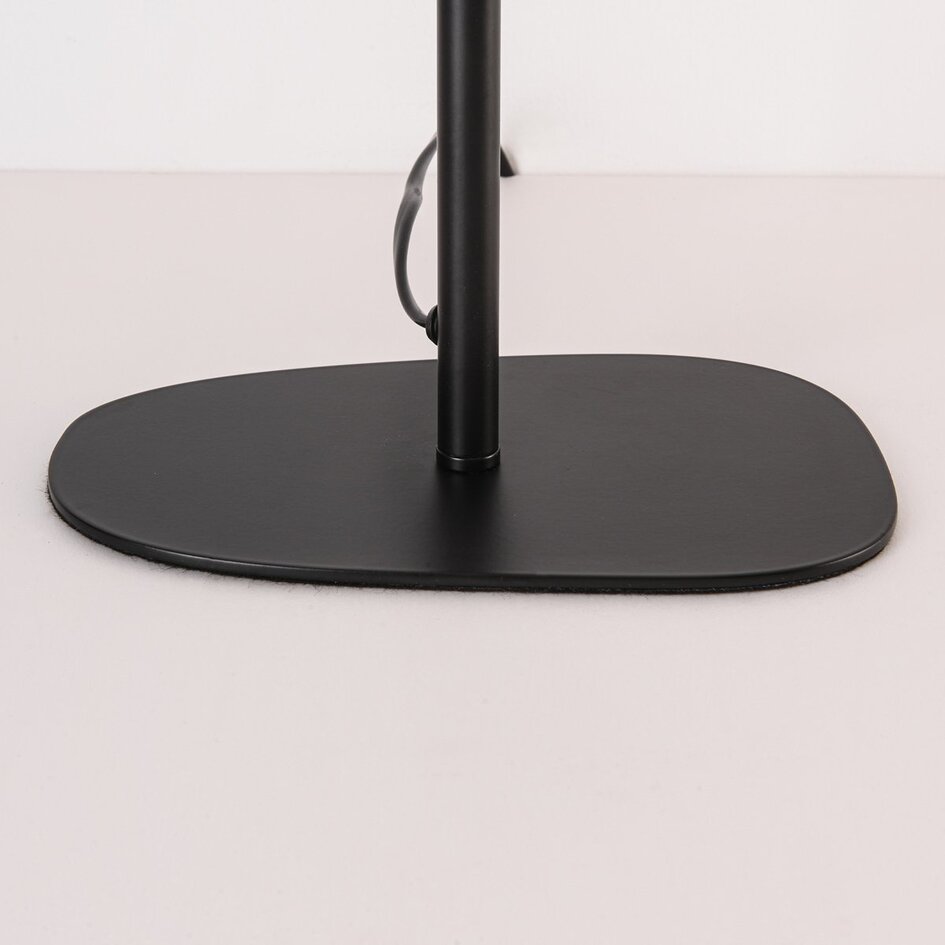 Lampe de table Tavora avec deux abat-jours en lin, teintes claires et naturelles