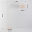 Lampe à arc Japandi Marell - luminaire beige avec abat-jour en lin