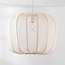 Stoffen hanglamp Wivra – Japandi stijl met lichtbeige kap in zachte vierkante vorm