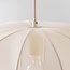 Lampe suspendue en tissu Wivra - style Japandi avec abat-jour beige clair de forme carrée douce