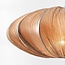 Lampe suspendue design Creora - style Japandi en tissu brun chaud
