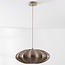 Lampe suspendue design Creora - style Japandi en tissu brun chaud