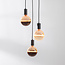Suspension moderne Illumine noir comprenant trois luminaires (douille E27)