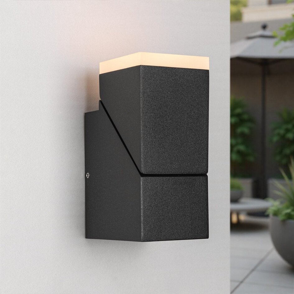 Verstelbare wandlamp buiten Mila - zwart