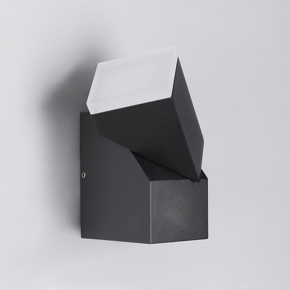 Verstelbare wandlamp buiten Mila - zwart