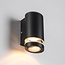 Industriële buiten muurlamp Stef - zwart
