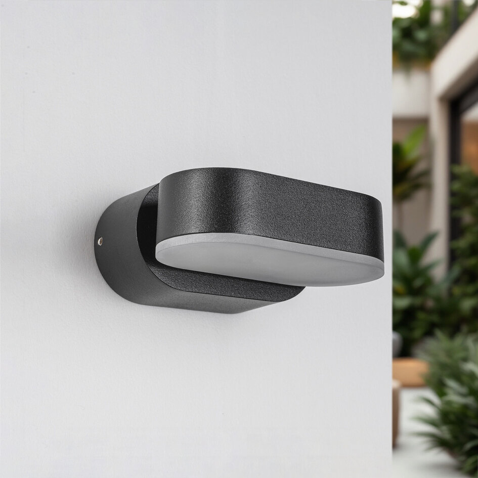 Moderne draaibare muurlamp Isabelle - zwart