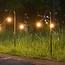 Poteaux de jardin en métal avec crochet 120 cm set de 5 pièces