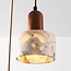 Suspension à 3 lumières Lito avec effet terrazzo et bois