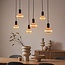 4W dimbare UFO filament lamp E27, Ø10 cm, 1800K, amber glas met horizontale ring
