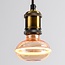 Ampoule à filament UFO E27 4W dimmable, Ø10 cm, 1800K, verre ambré avec anneau horizontal