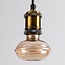 Ampoule à filament UFO E27 4W dimmable, Ø10 cm, 1800K, verre ambré avec anneau horizontal