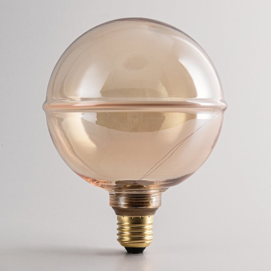 4W filament lamp E27, 1800K, amber glas met horizontale ring Ø13 cm - dimbaar