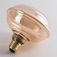 Ampoule à filament UFO E27 4W dimmable, Ø13 cm, 1800K, verre ambré avec anneau horizontal