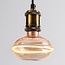 Ampoule à filament UFO E27 4W dimmable, Ø13 cm, 1800K, verre ambré avec anneau horizontal