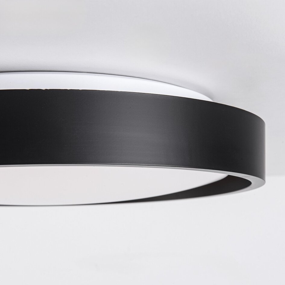 Plafonnier LED Ricardo 3-step dimmable Ø31 cm - noir