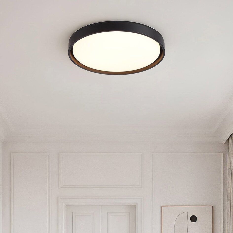 Plafonnier LED Ricardo 3-step dimmable Ø51,5 cm - noir